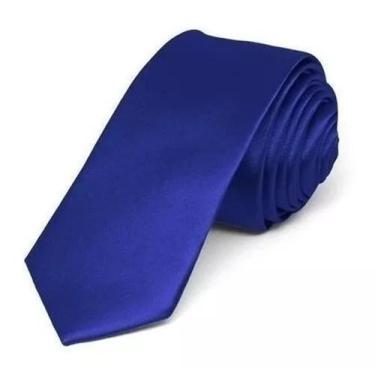 Imagem de Kit 20 Gravatas Slim Fit Casamento, Padrinhos, Formatura Cor Azul-roya