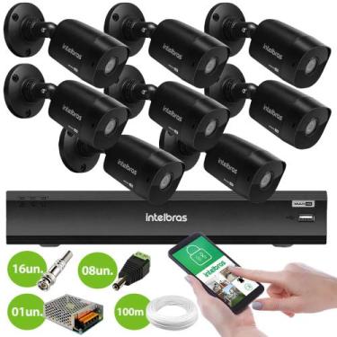 Imagem de Kit 8 Câmeras Black Intelbras VHD 1220 B G6 Full HD 1080p + DVR Intelb