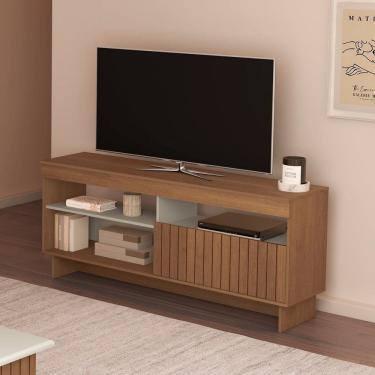 Imagem de Rack para Sala de Estar City 160,0cm X 70,0cm X 41,5cm Cinamomo/ Off White