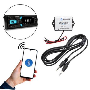 Imagem de Receptor De Audio 12V Com Plug P2 Stereo Facil Instalaçao Adaptador p/