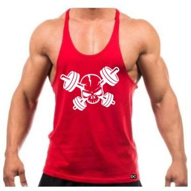 Imagem de Camiseta Regata Cavada Masculino Academia Treino Estampa Caveira - DUC