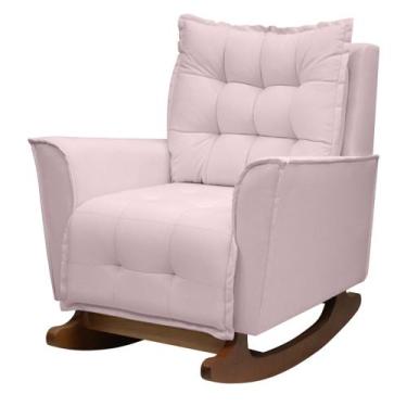 Imagem de Poltrona Amamentação De Balanço Helena Linho Quarto Bebê - Kasa Sofá, 