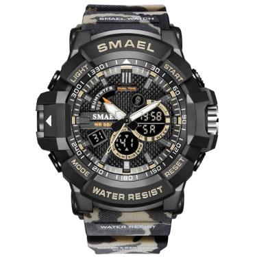 Imagem de Relógio Masculino Smael AnaDigi 8036 Camuflado e Preto