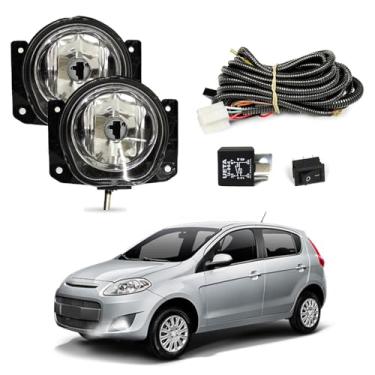 Imagem de Kit Farol de Milha para Palio 2012 a 2017 G5 Completo com Chicote Botão e Relê Auxiliar Neblina