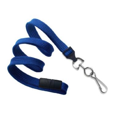 Imagem de Cordão azul royal de 9,5 cm com gancho giratório e removível - Pacote com 100 - 2137-5002