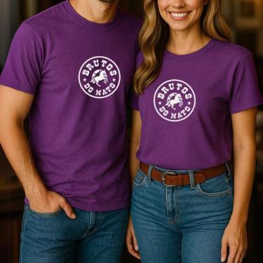 Imagem de Camiseta Algodão Unissex Casal Country Estampa Brutos Do Mato Modinha 