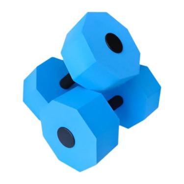 Imagem de RNXRZANK 2 Peças Halteres Aquáticos EVA Exercícios de Piscina Halteres para Esportes Aquáticos Adultos, Azul