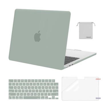 Imagem de Capa MOSISO compatível com MacBook Air de 13,6 polegadas verde antigo