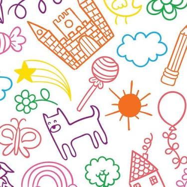 Imagem de Papel de Parede Adesivo Infantil Desenhos - 069 - Multimpressão