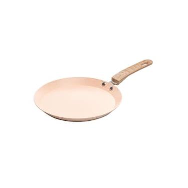 Imagem de Tapioqueira de Indução Lyor Granito Chef 22cm Alumínio Revestimento Cerâmico Antiaderente Bege