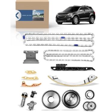 Imagem de KELOKE Kit de corrente de distribuição do motor com tensor compatível com Buick LaCrosse/Regal/Verano & Chevy Cobalt/Equinox/HHR/Malibu & GMC Terrain & Pontiac G5/G6/Solstice & Saab 9-3 & Saturn Aura