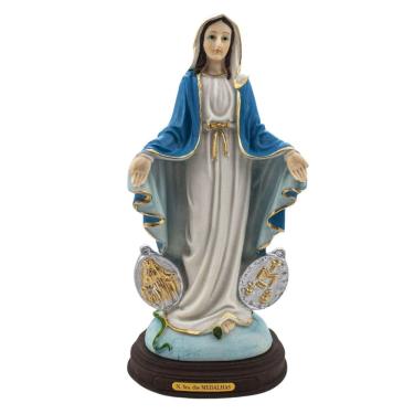 Imagem de Imagem Nossa Senhora Das Graças Medalha Milagrosa Resina 22