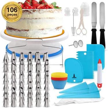 Imagem de Kit Completo Confeiteiro Decoração Bolos 106 Peças - GT6063 Lorben