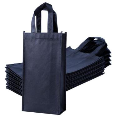 Imagem de Sacola de vinho Dasofine para 2 garrafas reutilizáveis não tecidas