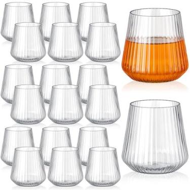 Imagem de Taças de vinho Suclain com nervuras, sem haste, 400 ml, 20 unidades de