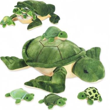 Imagem de Set de 5 Tortugas de Peluche Youthfuljive 30cm Mamá con Bebés
