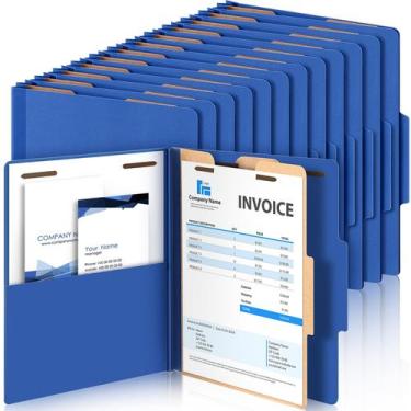 Imagem de Pasta de arquivos Skyygemm 12 unidades, tamanho carta, azul, 26x29 cm
