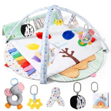 Imagem de Tapete de brincar sensorial para bebês BLF FUN com 5 brinquedos removí