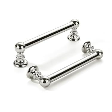 Imagem de khtumeware Pacote com 10 peças de 96 mm (3-3/4 pol.) Gabinete de níquel polido central puxa ferragens sólidas de armário de cozinha resistente para gavetas, penteadeira, alça de banheiro