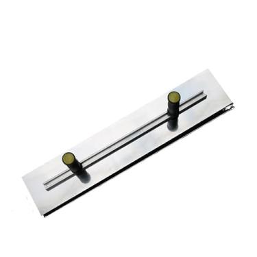 Imagem de Desempenadeira de Aço Inox Lisa Alça Dupla para Massa Corrida e Texturas Profissional(60cm)