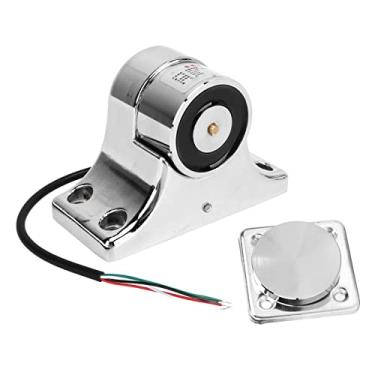 Imagem de KIMISS Suporte de Porta Eletromagnético - Rolha de Porta Corta-fogo de Sucção de Prata de Liga de Zinco 55kg para Segurança e Ventilação