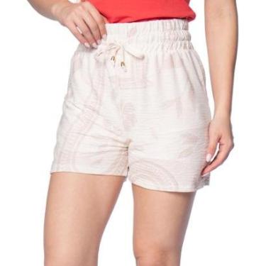 Imagem de Short Feminino Olho Fatal Estampado Bege Claro-Feminino
