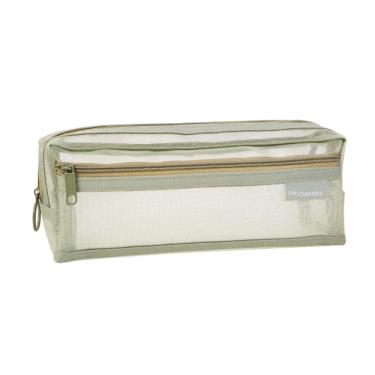 Imagem de Estojo de lápis de malha transparente de dupla camada de grande capacidade