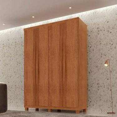 Imagem de Guarda Roupa Solteiro Dunas 4 Portas E 2 Gavetas Mdf Moderna Naturalle