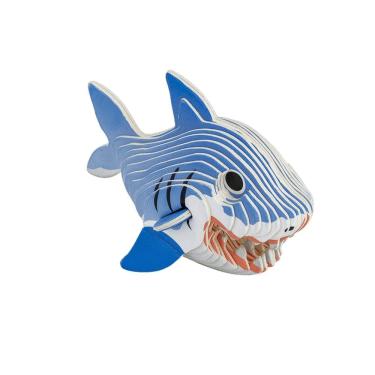 Imagem de Quebra Cabeça 3D Infantil Dipedu Tubarão 22 Peças - Brw 3003