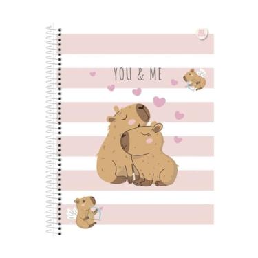 Imagem de Caderno Universitário Capycuties - 10 Matérias 160 Folhas Animativa Papelaria Fofa Capivara (Casal)