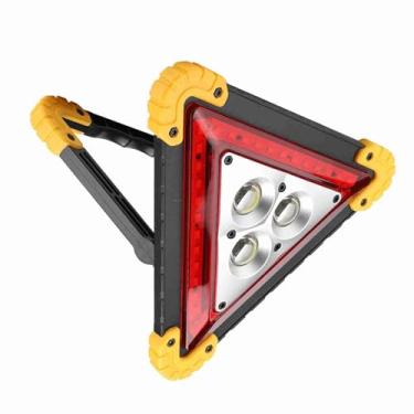 Imagem de ZJchao Sinal Triangular de Aviso de Emergência para Carro Com Luzes LED Brilhantes Alta Visibilidade 30W Sinal de Parada de Segurança Multifuncional para Avarias na Estrada Material