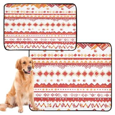 Imagem de CEBUGI Almofadas de xixi laváveis para cães, pacote com 3, almofadas impermeáveis para filhotes de cachorro, antiderrapante, à prova de vazamento, para cama de cercadinho, fundo abstrato