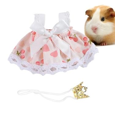 Imagem de Roupas de hamster anão | Roupas respiráveis de chinchila - Mini vestido de hamster - para festa de aniversário, Halloween, Natal, reunião social, fotografia, brincar, viajar, abrigos, lojas, animais