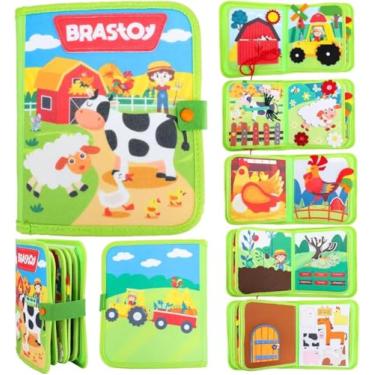 Imagem de Brastoy Placa de Montessori Sensorial para Crianças Maleta Educativa Brinquedos (Fazenda)