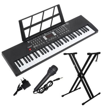 Imagem de Kit Teclado Portátil Rhythmic 20 61 Teclas com Suporte em X