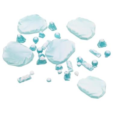 Imagem de Uonlytech 30pcs Artificial Ice Cubes: Resin Ice Crystals - Faux Vase Filler Rock- Clear Blue Resin Stones for Christmas Fairy Garden Aquarium Model Train Scenery