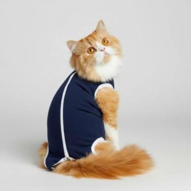 Imagem de Roupa pós cirurgica castração com zíper para gato - PARA PETS, MACHO, 