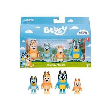 Imagem de Bluey - Kit com 4 personagens 6cm - Family da Bluey