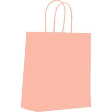 Imagem de Sacola para Presente Lisa Rosa Bebê P 16,4X21X8,5CM Pacote com 10 - SC