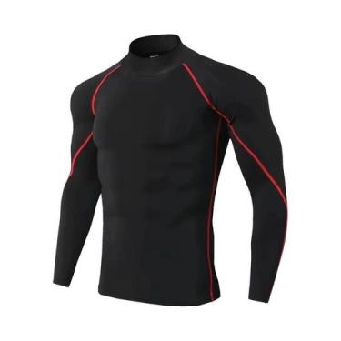 Imagem de Camiseta De Compressão De Manga Longa Para Homens, Secagem Rápida, Par