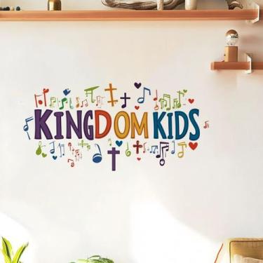 Imagem de Adesivos de parede Kingdom Kids Colorful Music Notes PVC 30x90cm - yiw
