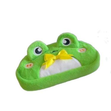 Imagem de Estojo de lápis Cute Frog Plush de grande capacidade para papelaria - 