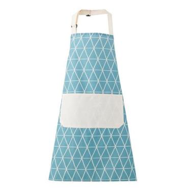 Imagem de Avental geométrico impermeável de poliéster com bolso 78x68cm - yiweis
