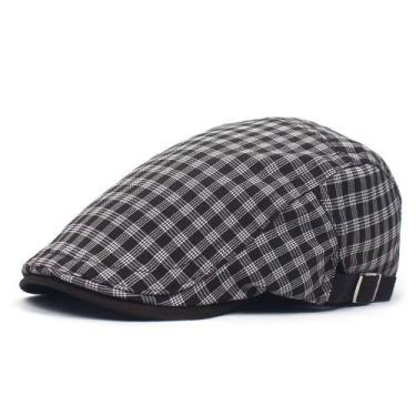 Imagem de Boné plano masculino Gatsby Newsboy Hat Scally Cap de algodão ou jeans