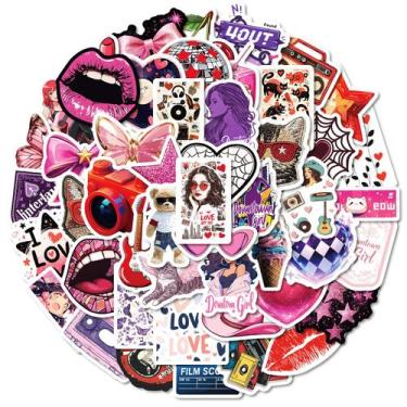 Imagem de Conjunto de adesivos de arte retrô, guitarras, animais, impermeável, 5