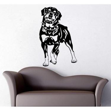 Imagem de Adesivos de parede 3D Rottweiler Dog Decalque de arte removível em PVC
