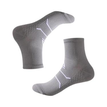 Imagem de Meias De Compressão Respiráveis E Antiderrapantes Para Corrida Masculi