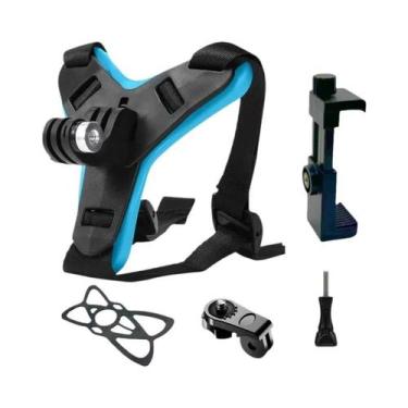 Imagem de Suporte De Telefone Para Capacete De Motocicleta Para Câmeras De Ação 