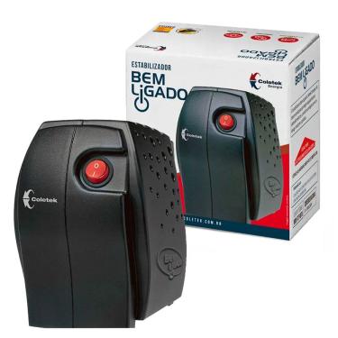 Imagem de Estabilizador Coletek Bem Ligado 300VA Bivolt Manual, 4 Tomadas - ES-300VA-BM