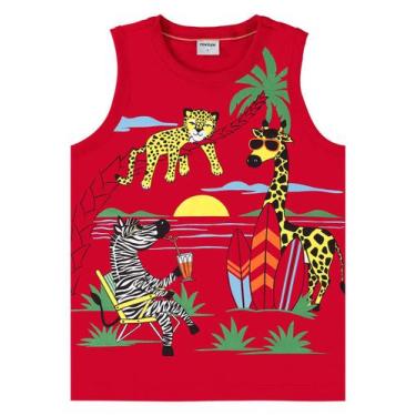 Imagem de Regata Infantil Masculina Em Meia Malha Rovi Kids Vermelho, Vermelho, 